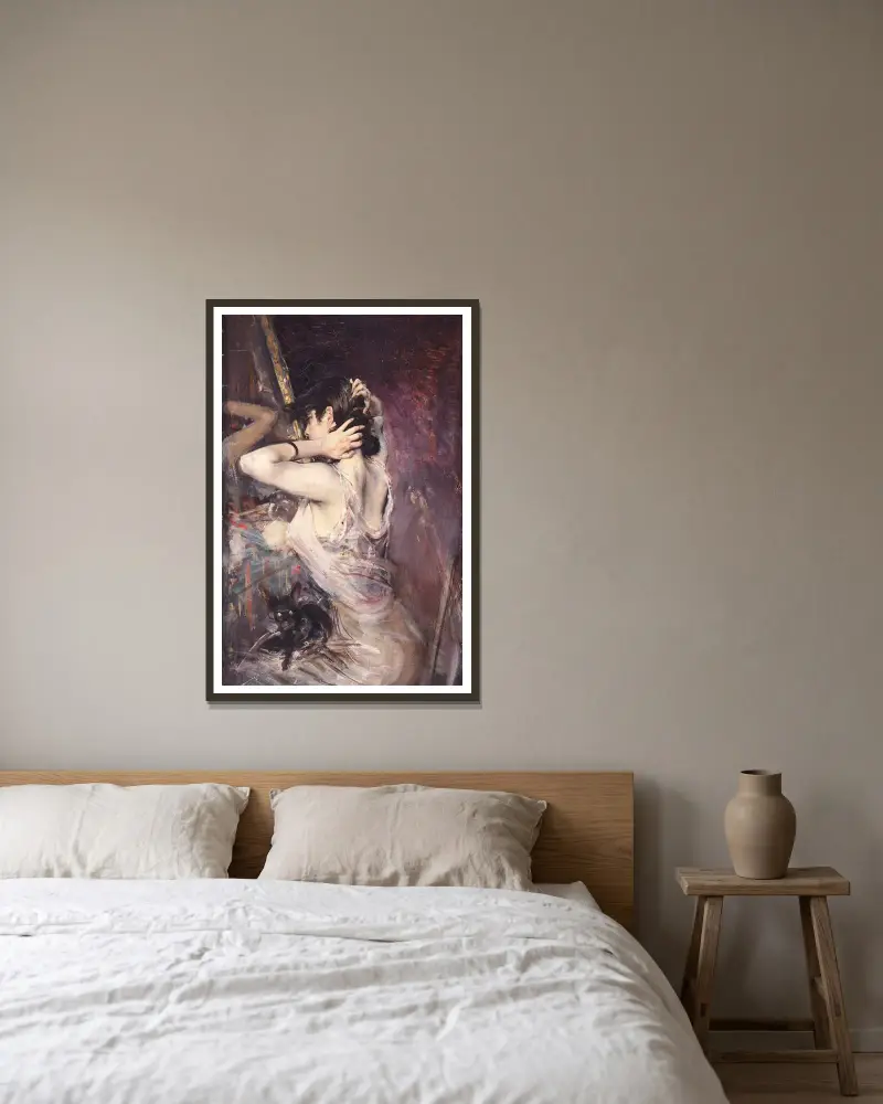 Toaleta, Giovanni Boldini w ramie na ścianie