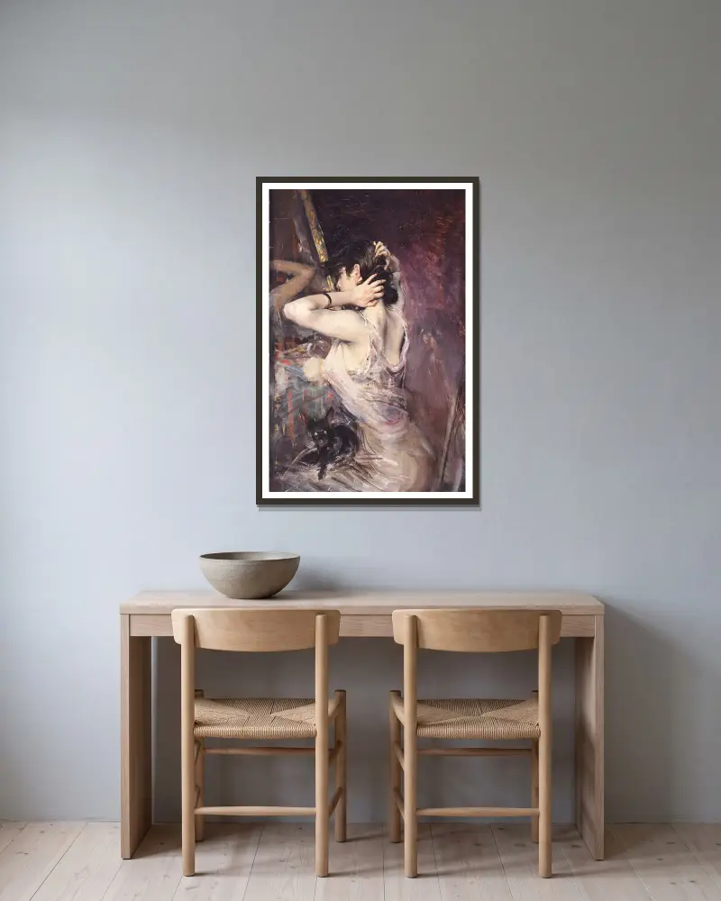 Toaleta, Giovanni Boldini w ramie na ścianie