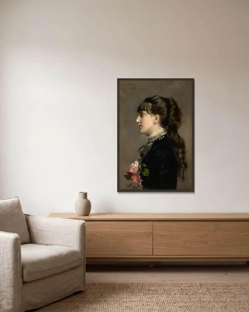Madame Céline Leclanché, Giovanni Boldini v rámu na stěně