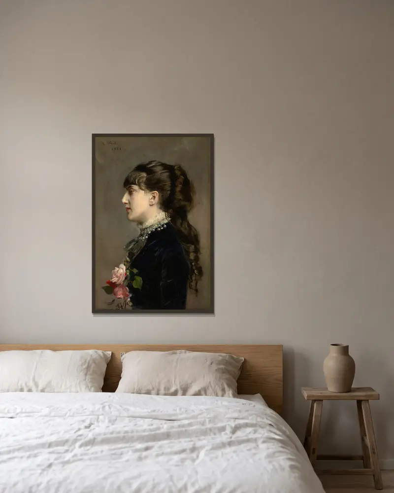Madame Céline Leclanché, Giovanni Boldini v rámu na stěně