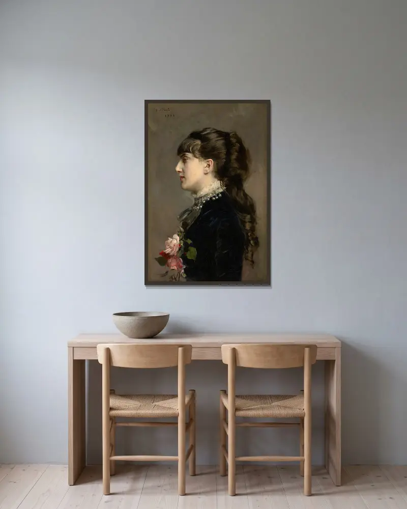 Madame Céline Leclanché, Giovanni Boldini v rámu na stěně