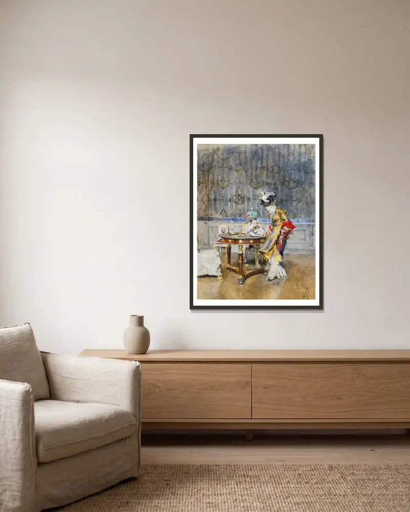 Čtenářka dopisu, Giovanni Boldini v rámu na stěně