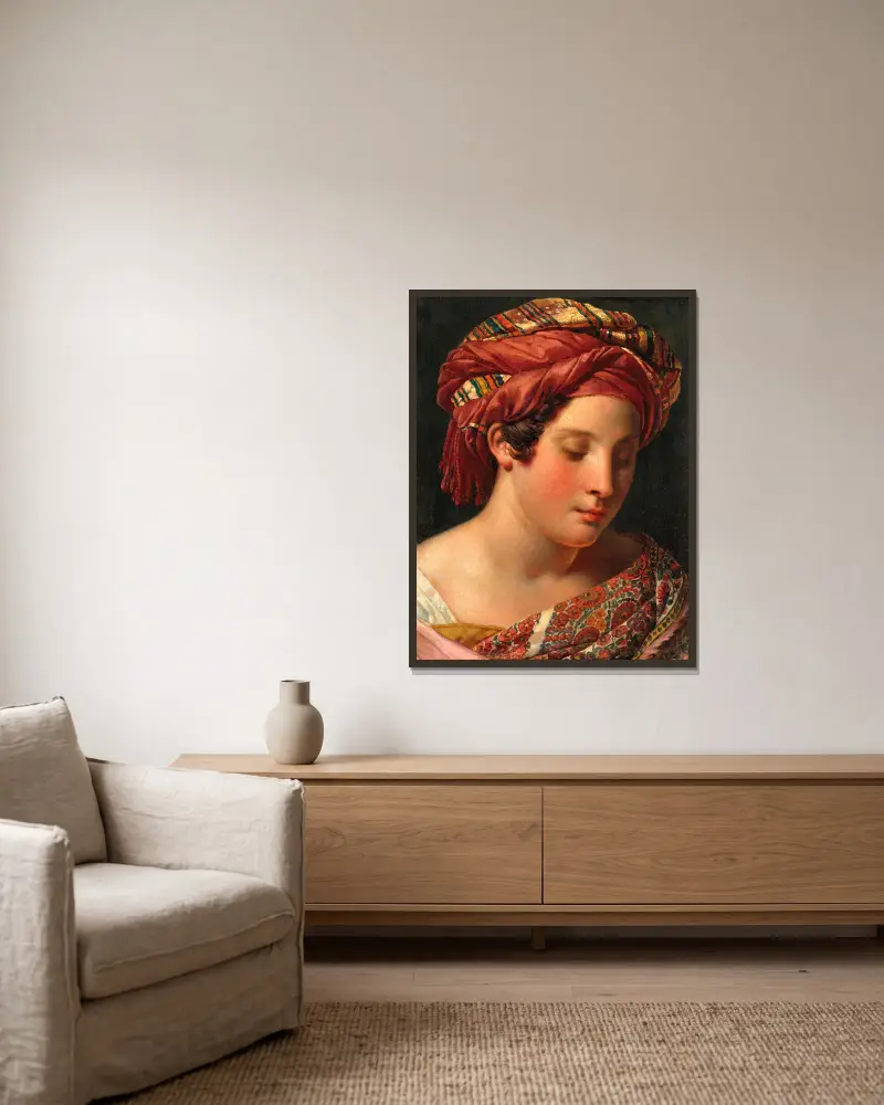 L'Odalisque, Anne Louis Girodet-Trioson v rámu na stěně