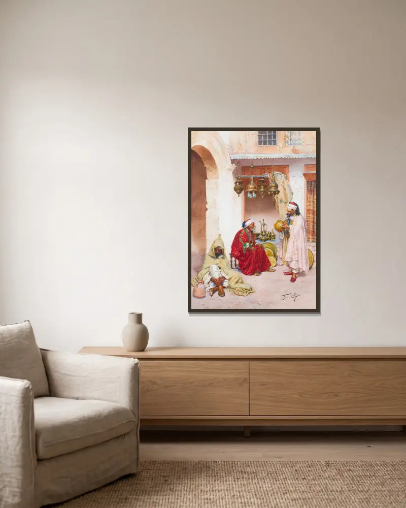 Im Souk von Giulio Rosati gerahmt an einer Wand