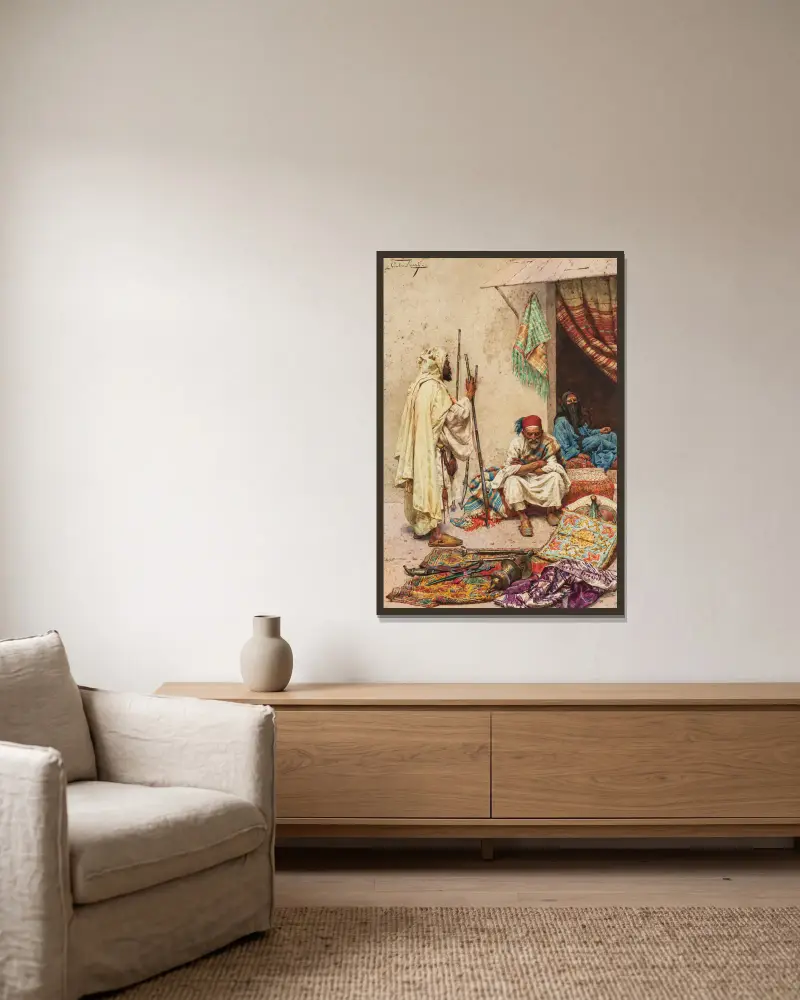 The Carpet Merchant – nr 2 av Giulio Rosati inramad på en vägg