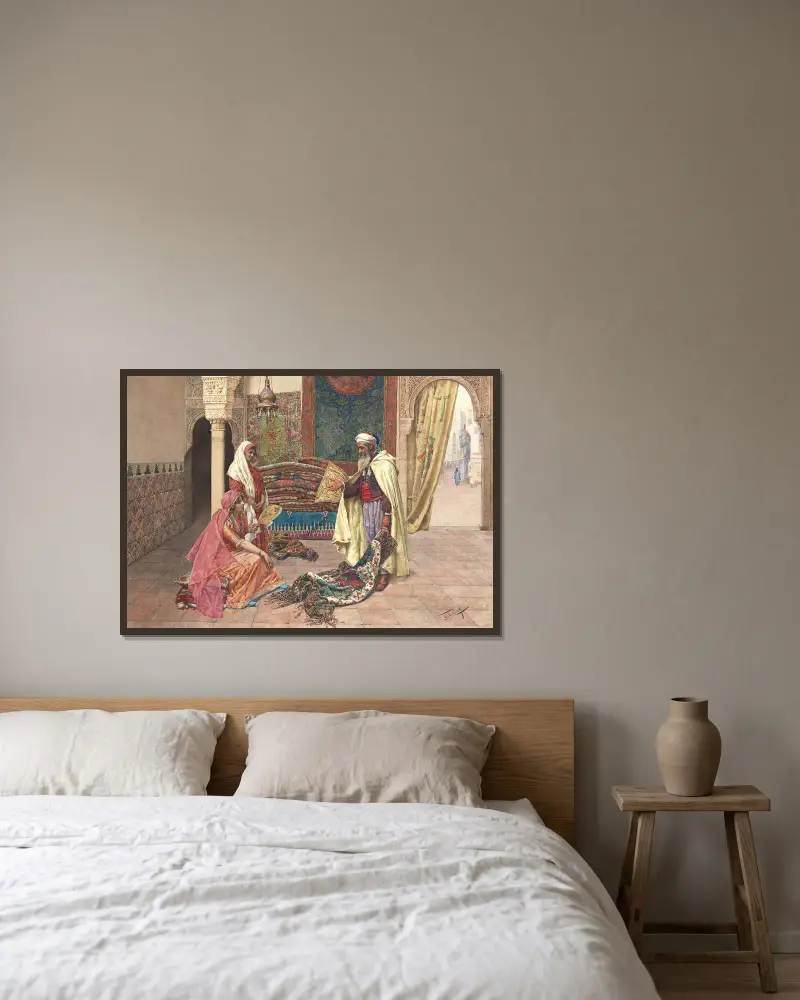 The Carpet Merchant – nr 1 av Giulio Rosati inramad på en vägg