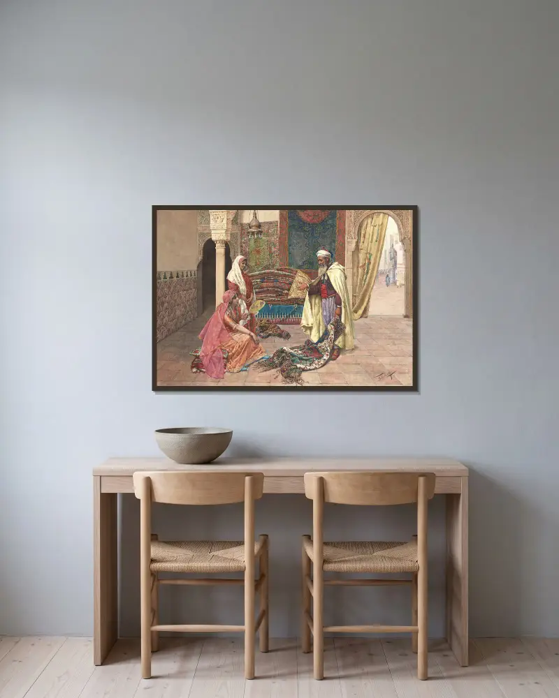 The Carpet Merchant – nr 1 av Giulio Rosati inramad på en vägg