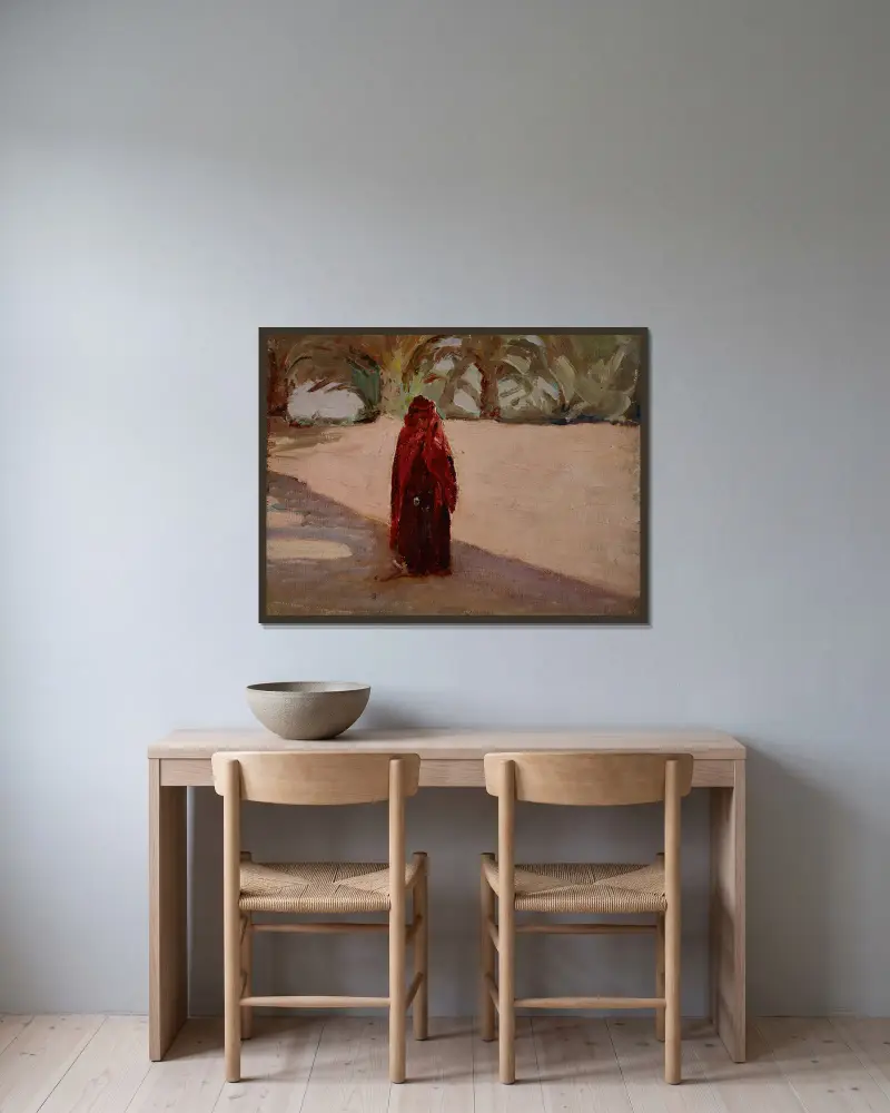 Biskra (Ein Mädchen), 1909 – Nr. 1 von Jan Ciągliński gerahmt an einer Wand