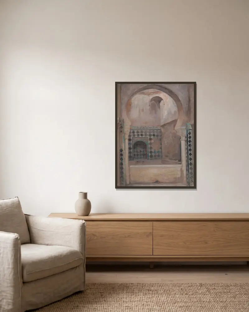 Granada (Alhambra) von Jan Ciągliński gerahmt an einer Wand