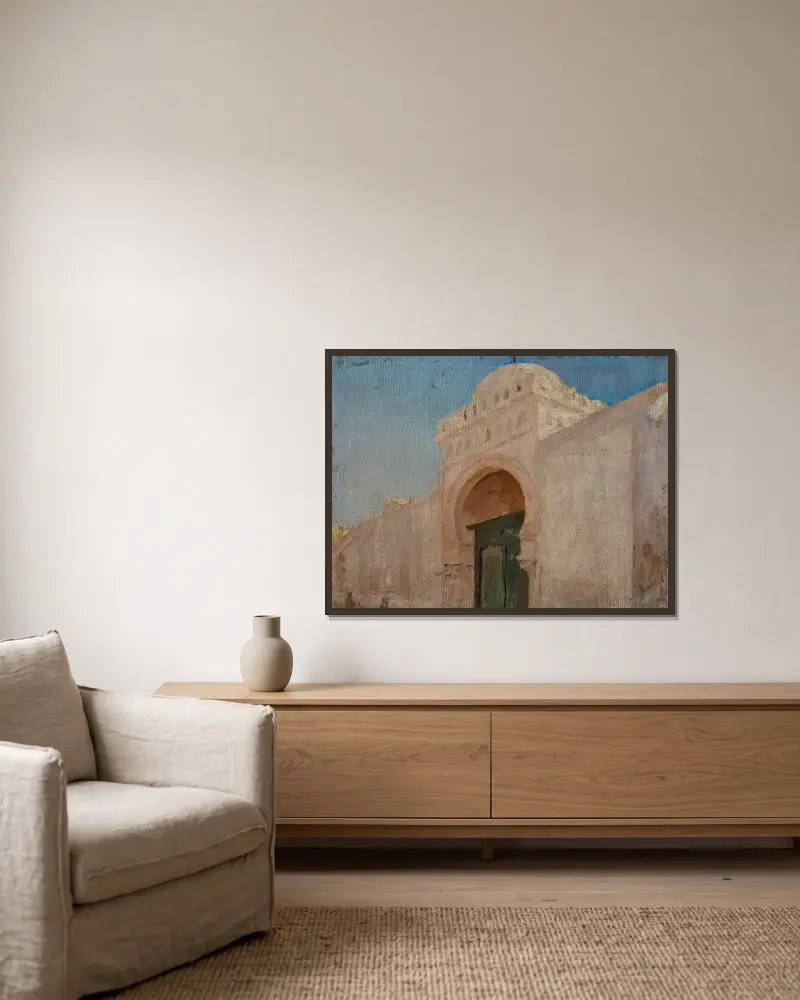 Kairouan (Eingang zur Barbier-Moschee), 1911 – Nr. 1 von Jan Ciągliński gerahmt an einer Wand