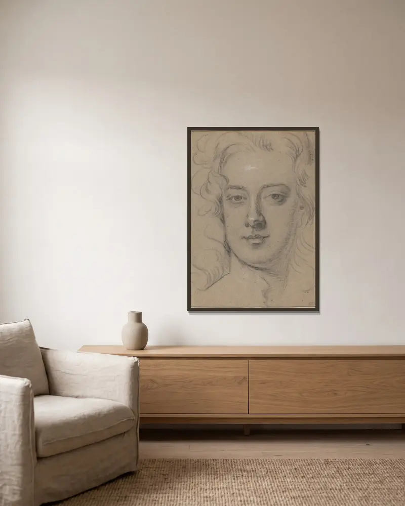 Anthony Henley av Sir Godfrey Kneller inramad på en vägg
