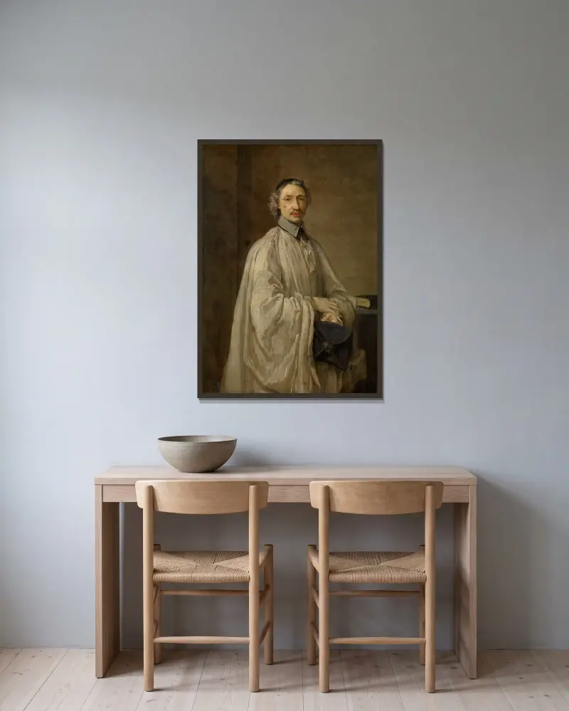Kanon Frans de Cock, kantor vid Antwerpens katedral av Sir Godfrey Kneller inramad på en vägg