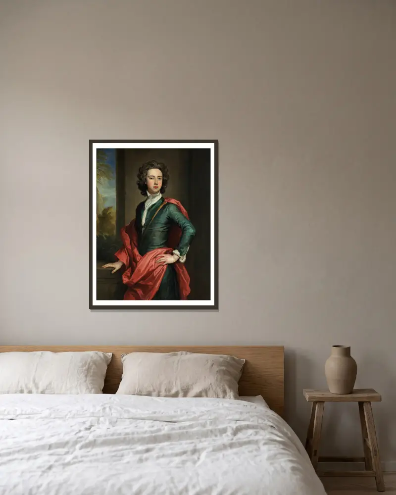 Charles Beauclerk, hertig av St. Albans av Sir Godfrey Kneller inramad på en vägg