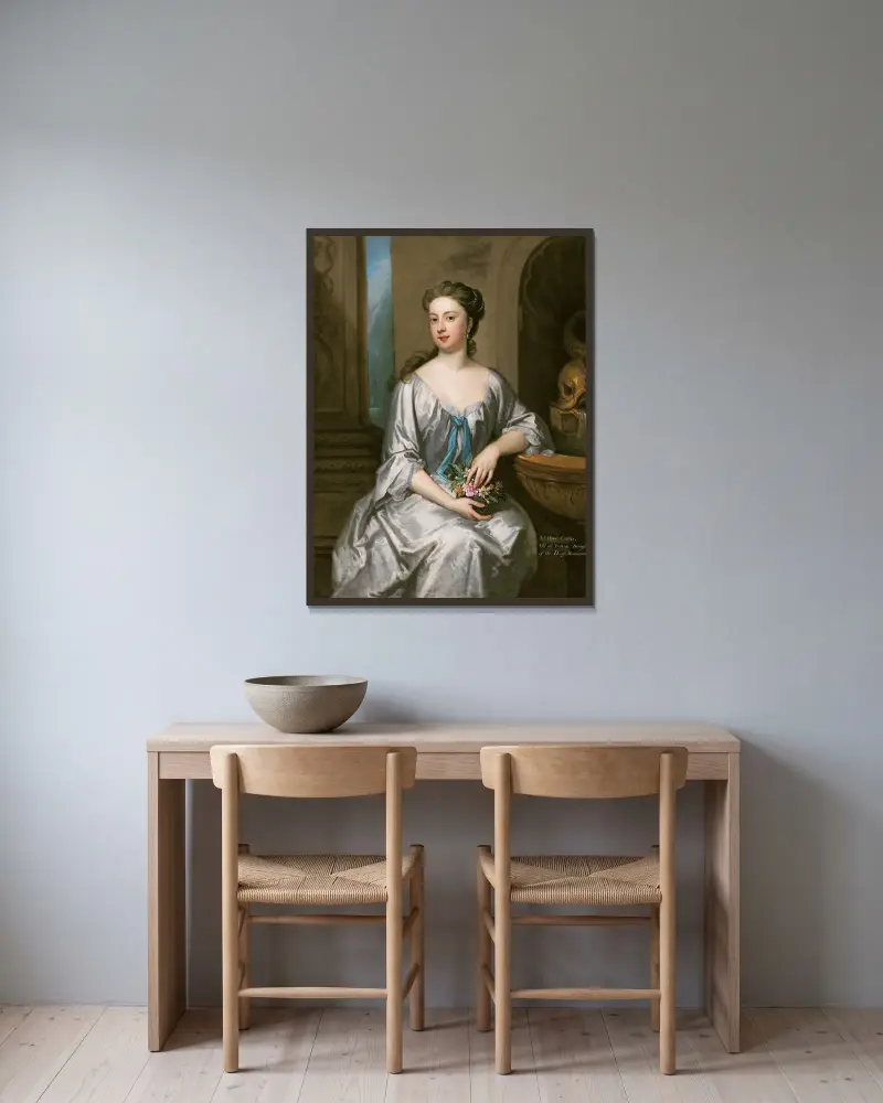 Lady Henrietta Crofts, hertiginna av Bolton av Sir Godfrey Kneller inramad på en vägg