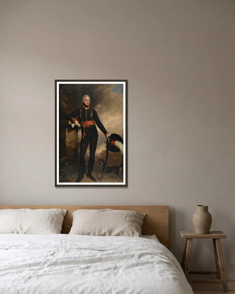 Porträtt av Charles, Lord Bruce av Sir Godfrey Kneller inramad på en vägg