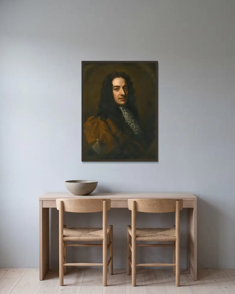 Porträt von Nicola Matteis von Sir Godfrey Kneller gerahmt an einer Wand