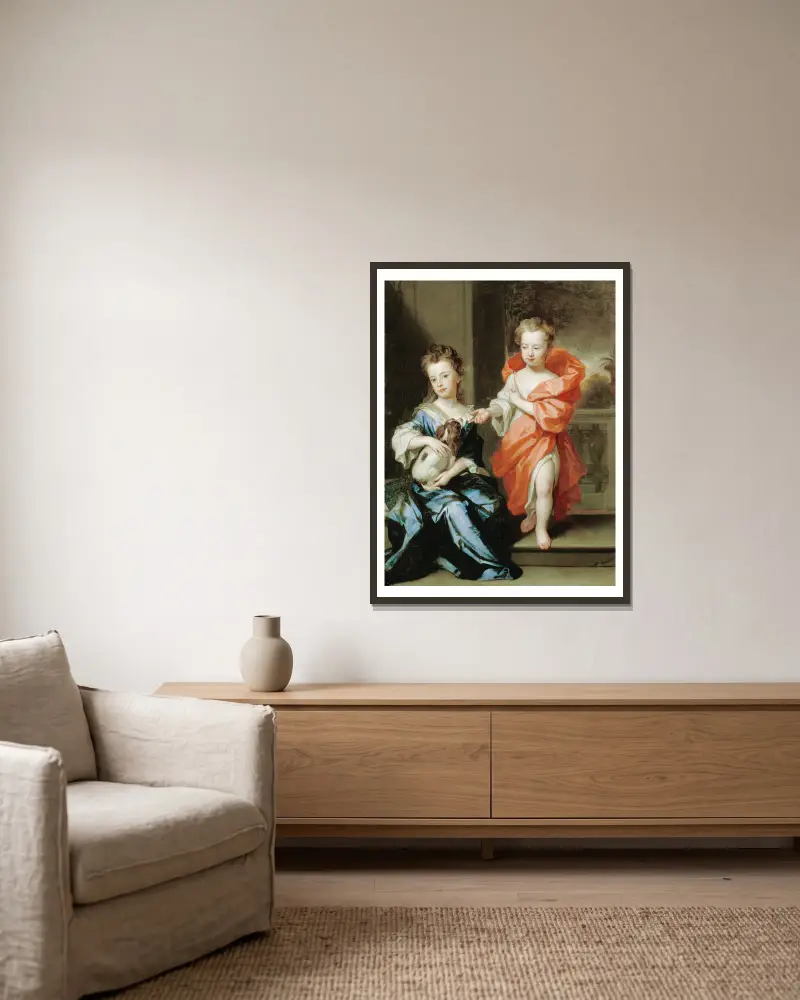 The Howard Children av Sir Godfrey Kneller inramad på en vägg