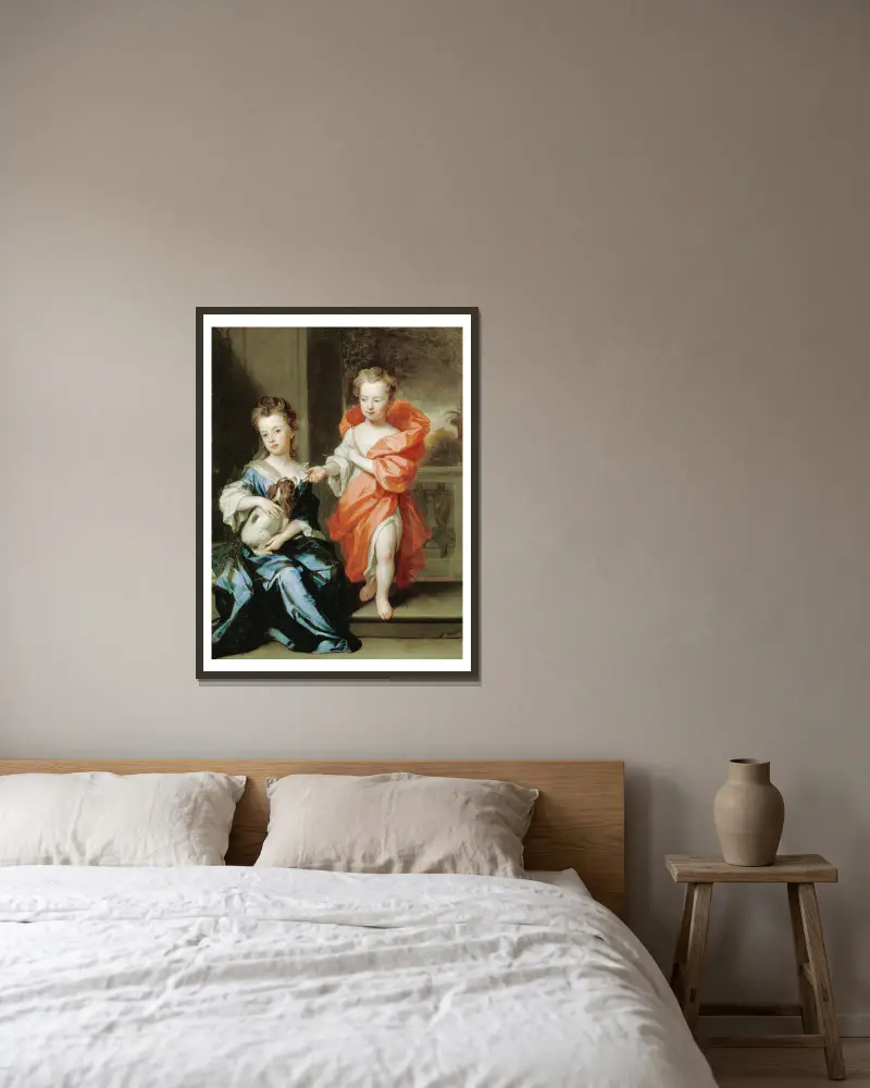 The Howard Children av Sir Godfrey Kneller inramad på en vägg