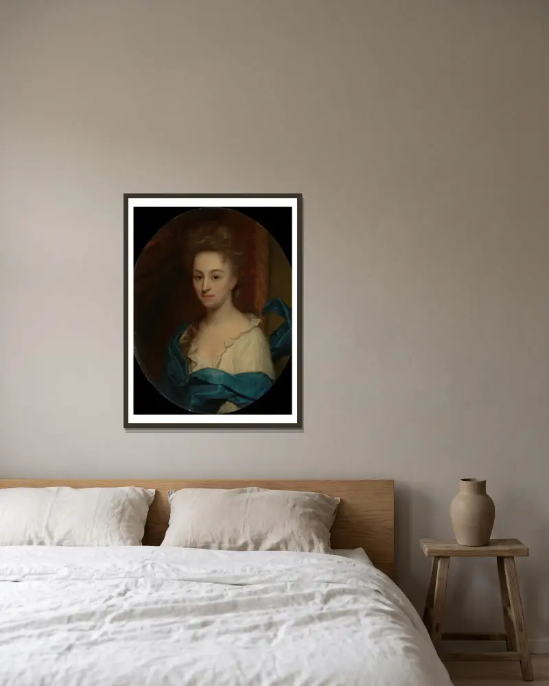 Porträtt av Josina Clara van Citters (1671–1753), dotter till Josina Parduyn av Godfried Schalcken inramad på en vägg