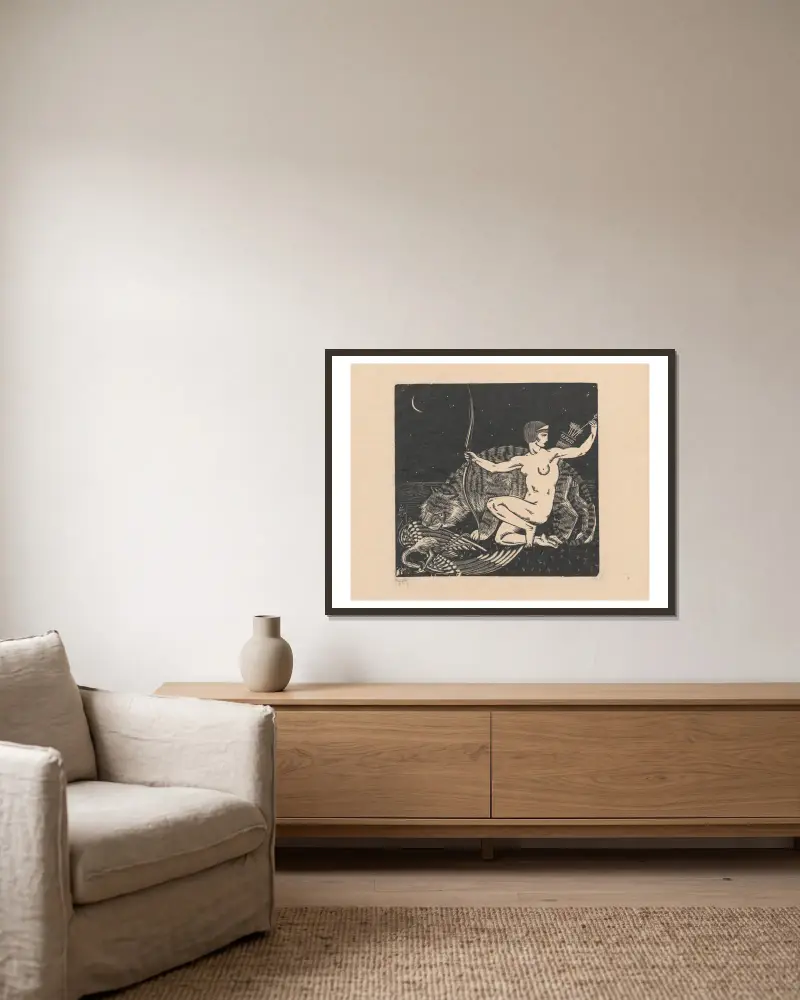 Diana von Wiktoria Goryńska gerahmt an einer Wand