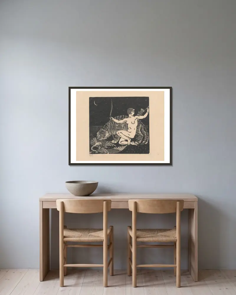 Diana von Wiktoria Goryńska gerahmt an einer Wand