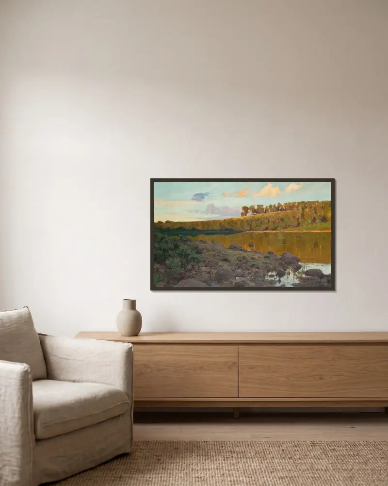 See im Wald von Gottfrid Kallstenius gerahmt an einer Wand
