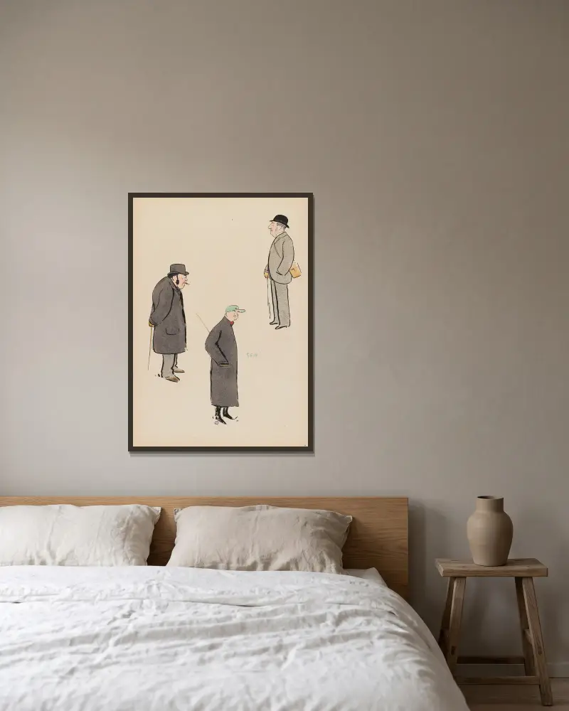 Album le Turf von Georges Goursat (Sem) gerahmt an einer Wand