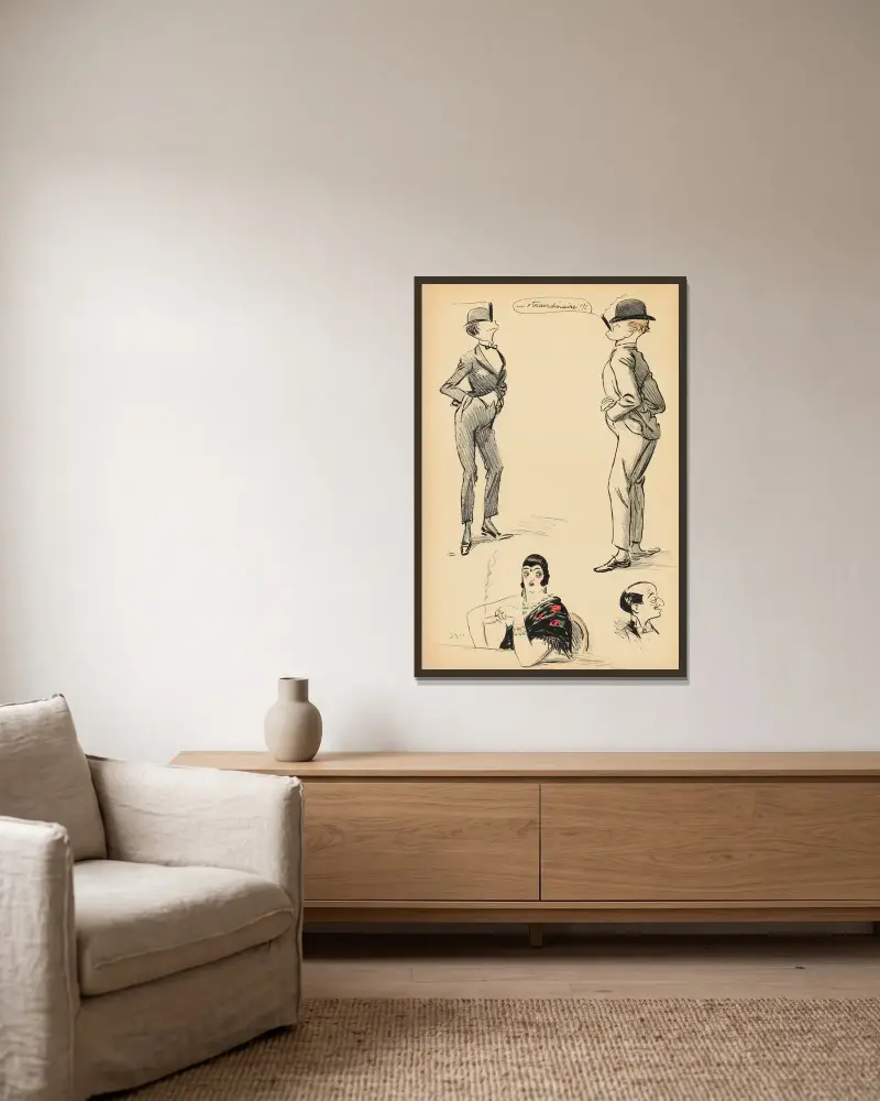 …xtraordinaire!!! von Georges Goursat (Sem) gerahmt an einer Wand