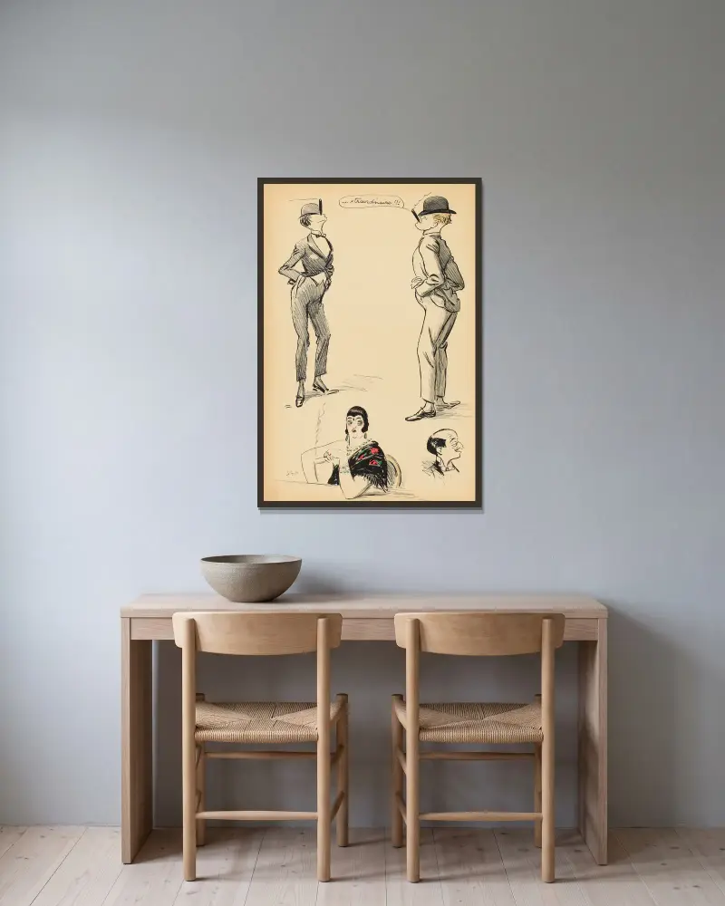 …xtraordinaire!!! von Georges Goursat (Sem) gerahmt an einer Wand