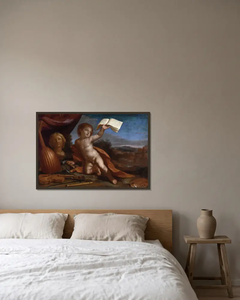 Šlechetná láska, Guercino v rámu na stěně