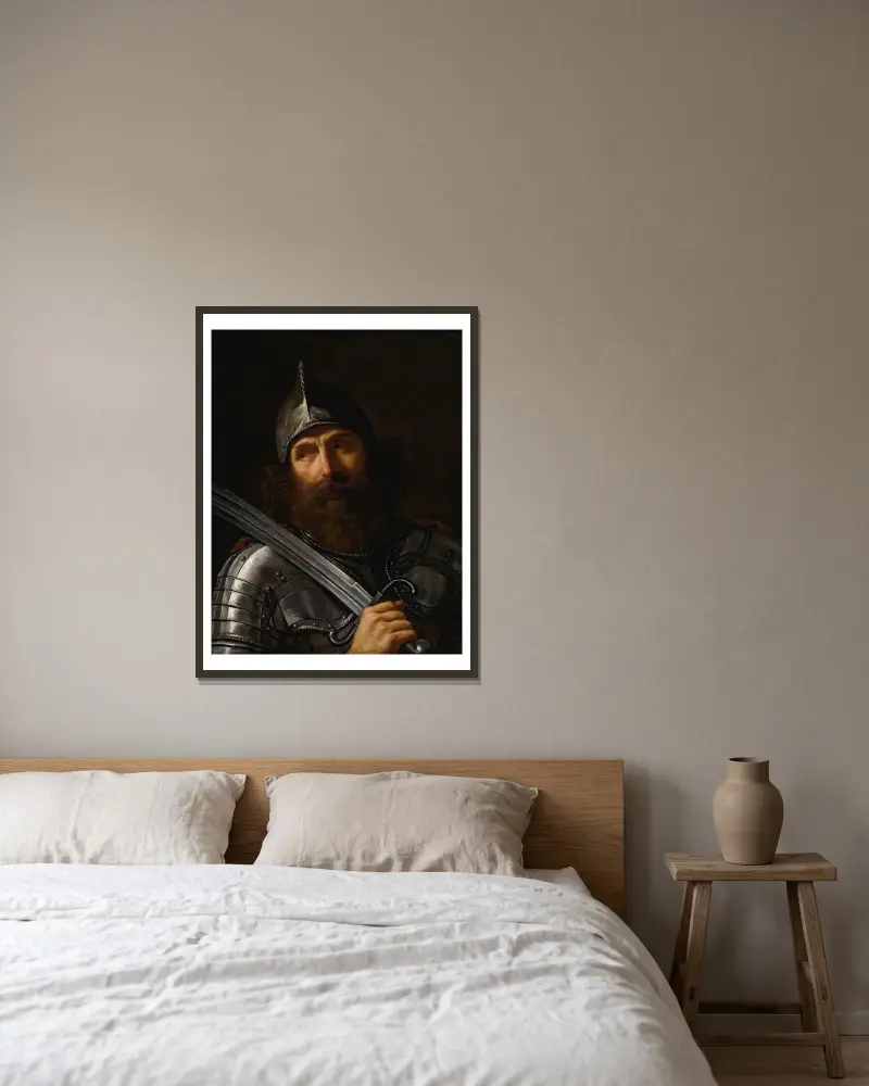 Mars av Guercino inramad på en vägg