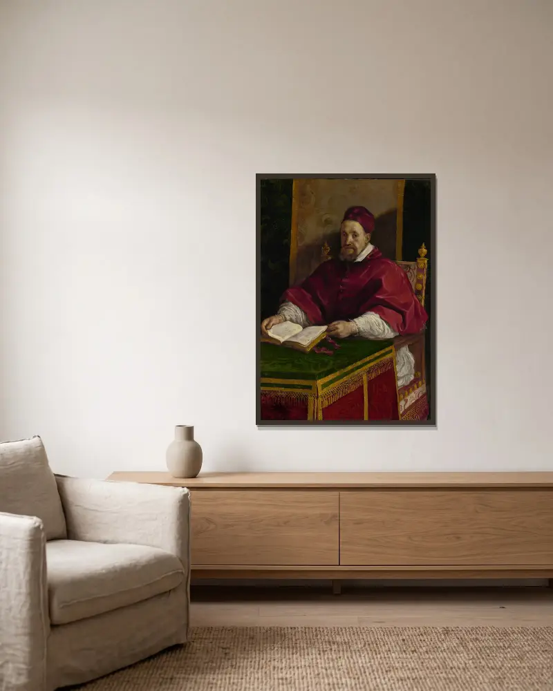 Papež Řehoř XV., Guercino v rámu na stěně