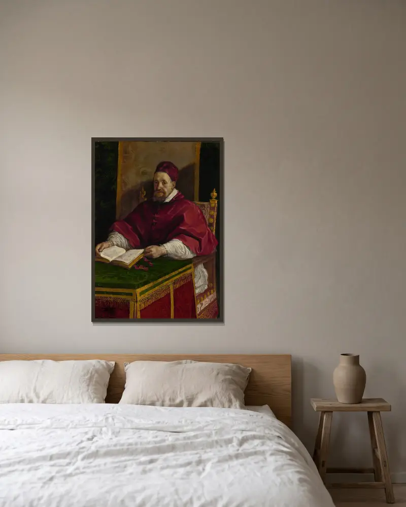 Papež Řehoř XV., Guercino v rámu na stěně