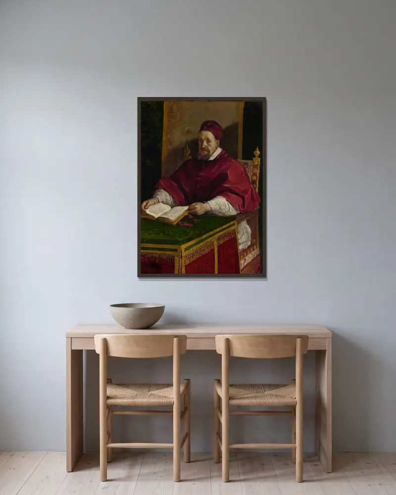 Papež Řehoř XV., Guercino v rámu na stěně