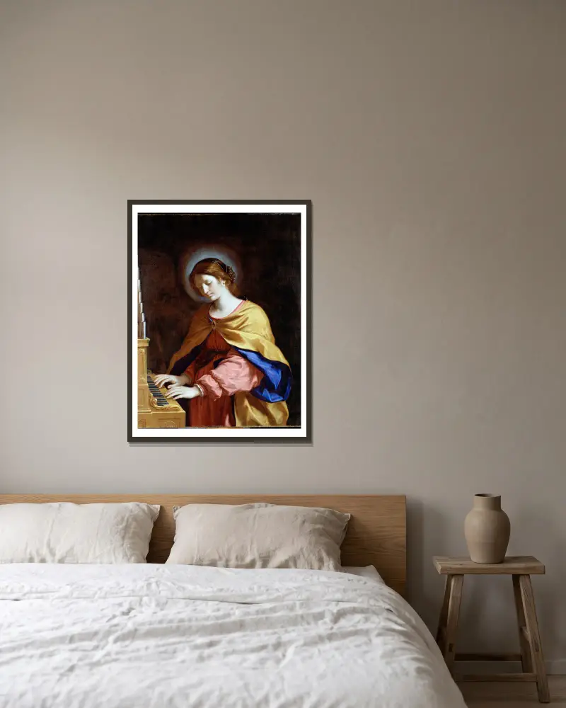 Sv. Cecilie, Guercino v rámu na stěně