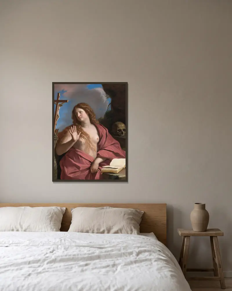 Pokutująca Maria Magdalena, Guercino w ramie na ścianie