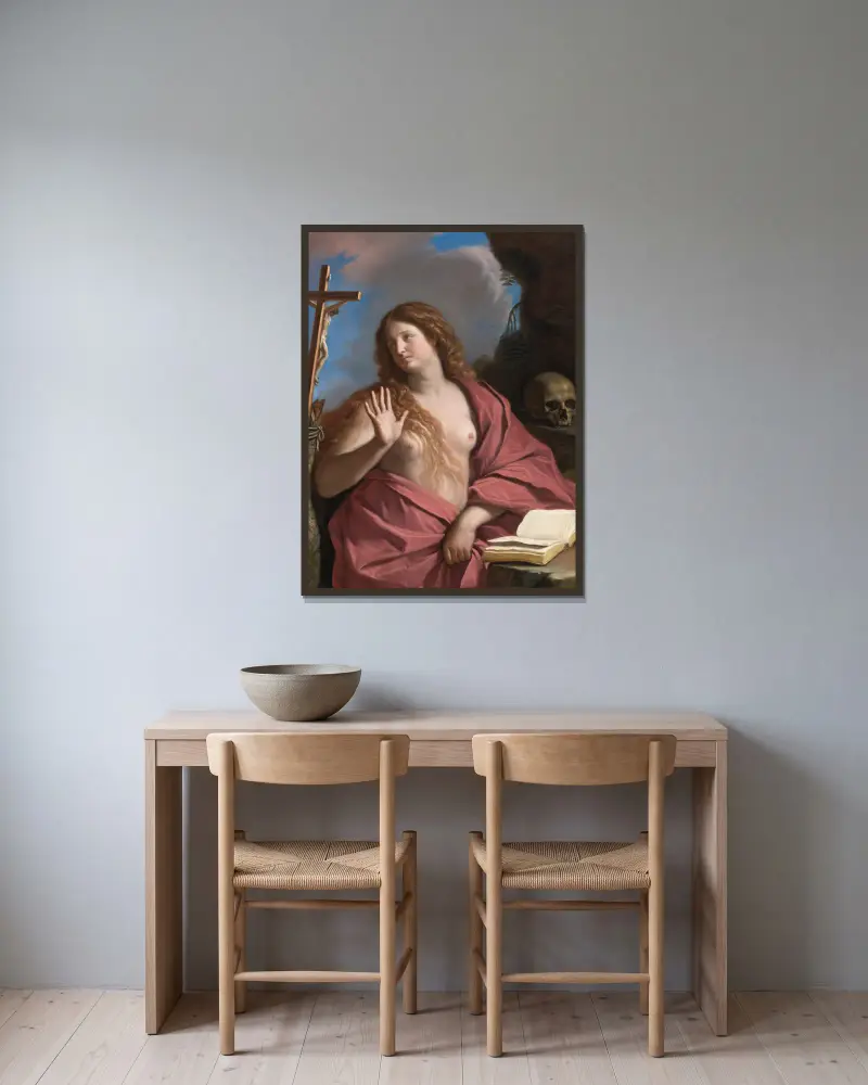 Pokutująca Maria Magdalena, Guercino w ramie na ścianie