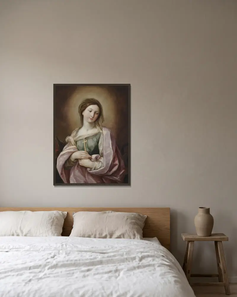 Heilige Margareta von Antiochia von Guido Reni gerahmt an einer Wand