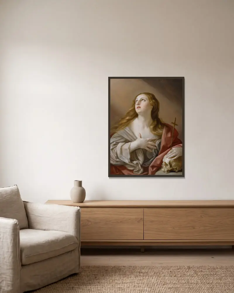 Pokutująca Magdalena, Guido Reni w ramie na ścianie