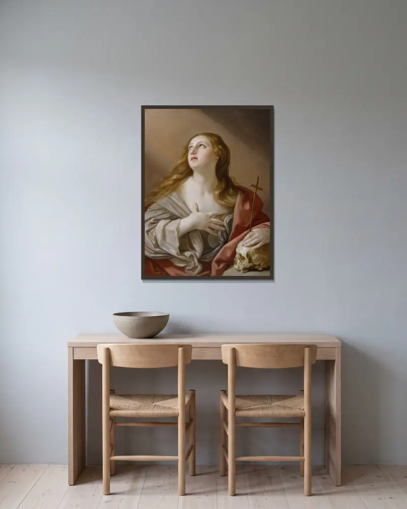 Pokutująca Magdalena, Guido Reni w ramie na ścianie