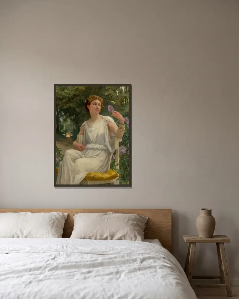 En naturskönhet av Guillaume Seignac inramad på en vägg