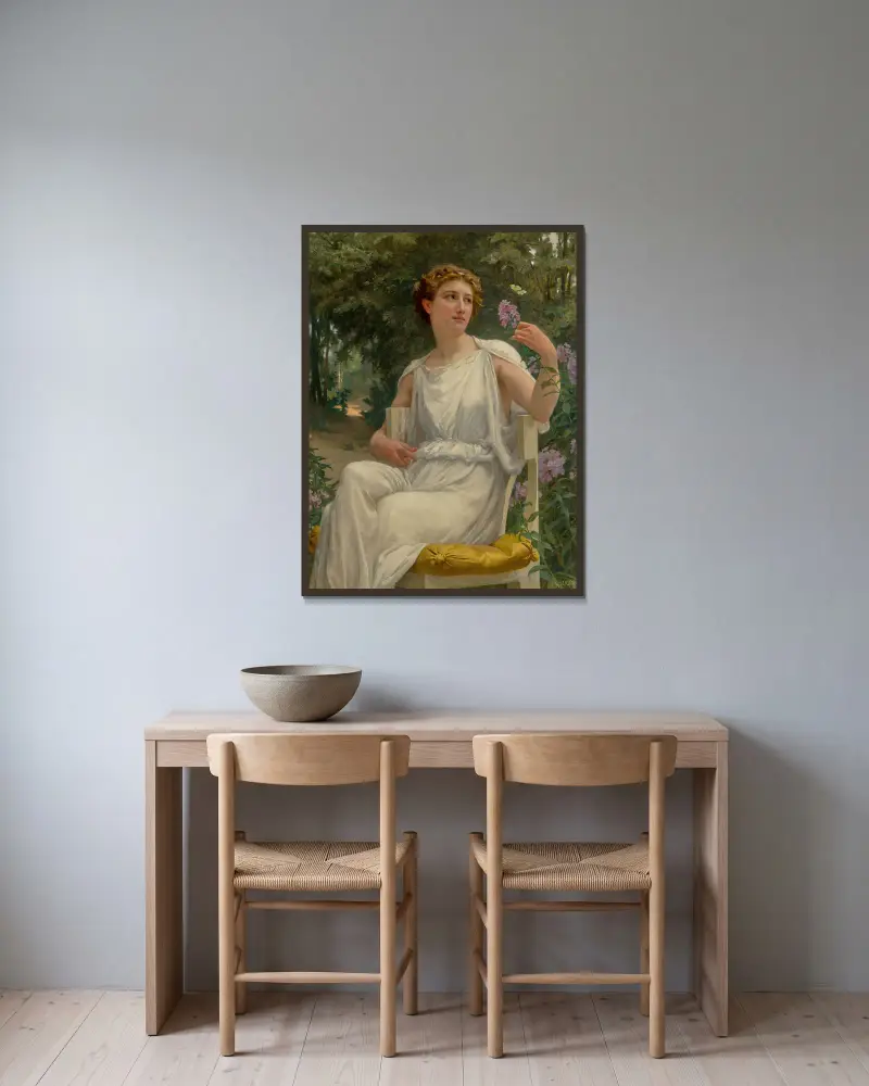 En naturskönhet av Guillaume Seignac inramad på en vägg