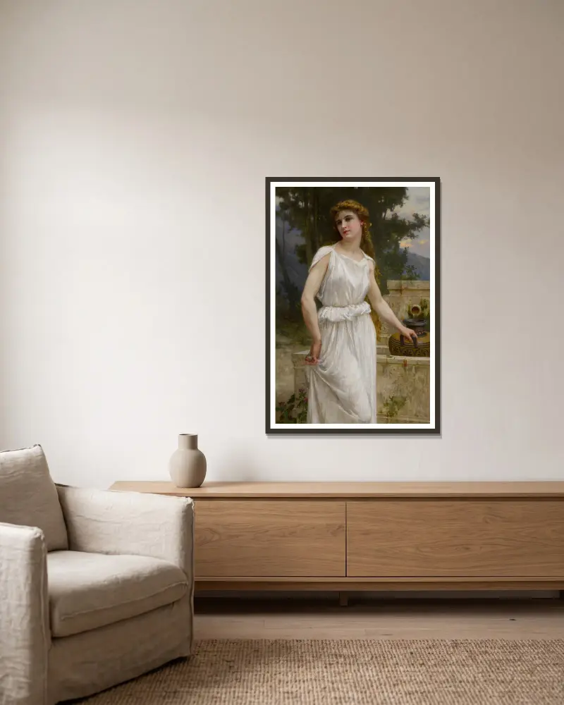 An der Quelle – Nr. 2 von Guillaume Seignac gerahmt an einer Wand