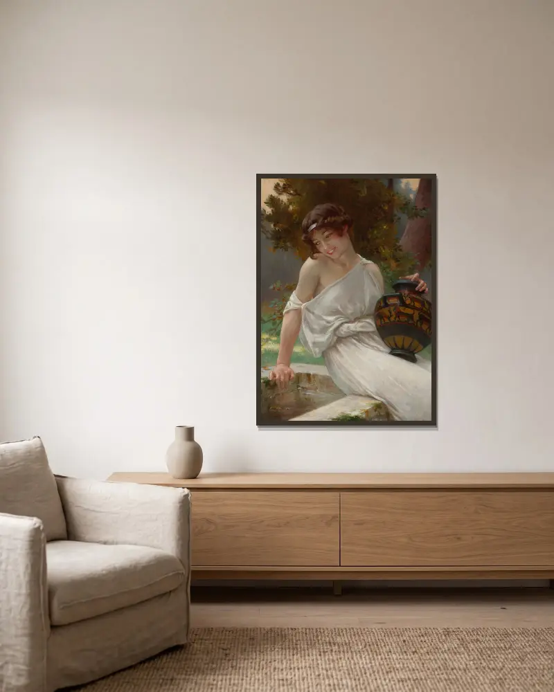 An der Quelle – Nr. 1 von Guillaume Seignac gerahmt an einer Wand