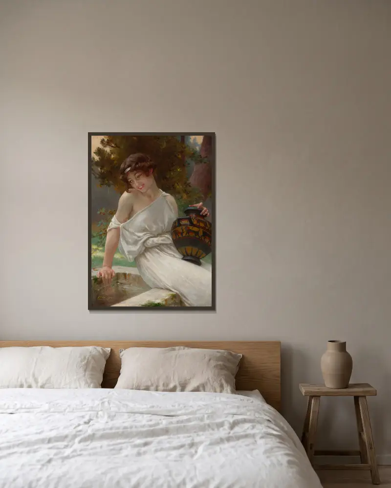 An der Quelle – Nr. 1 von Guillaume Seignac gerahmt an einer Wand