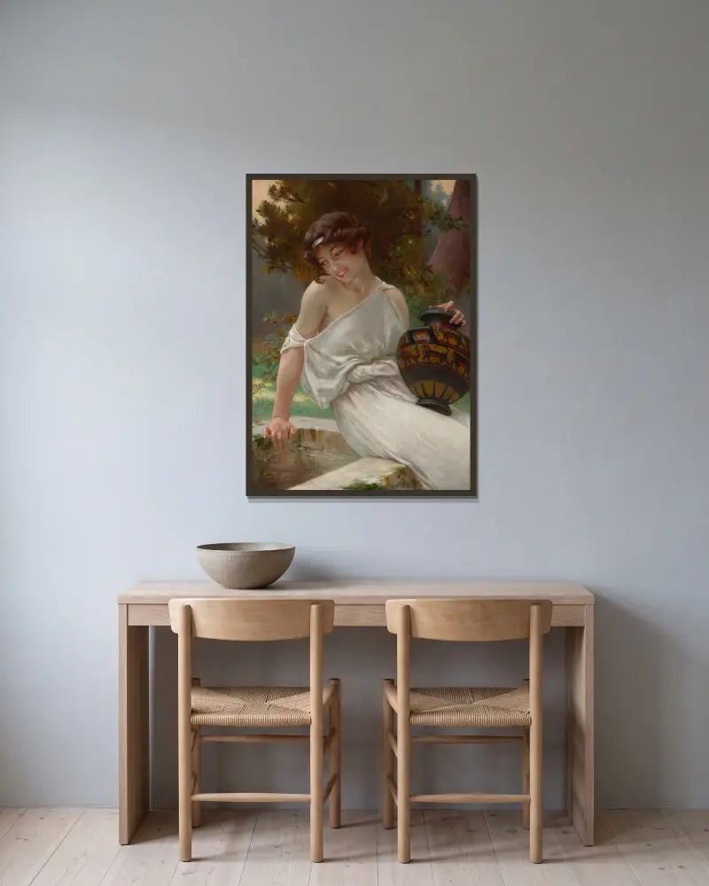 An der Quelle – Nr. 1 von Guillaume Seignac gerahmt an einer Wand