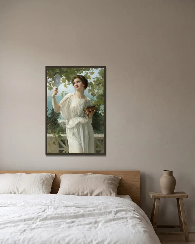 Bewunderung der Schönheit von Guillaume Seignac gerahmt an einer Wand