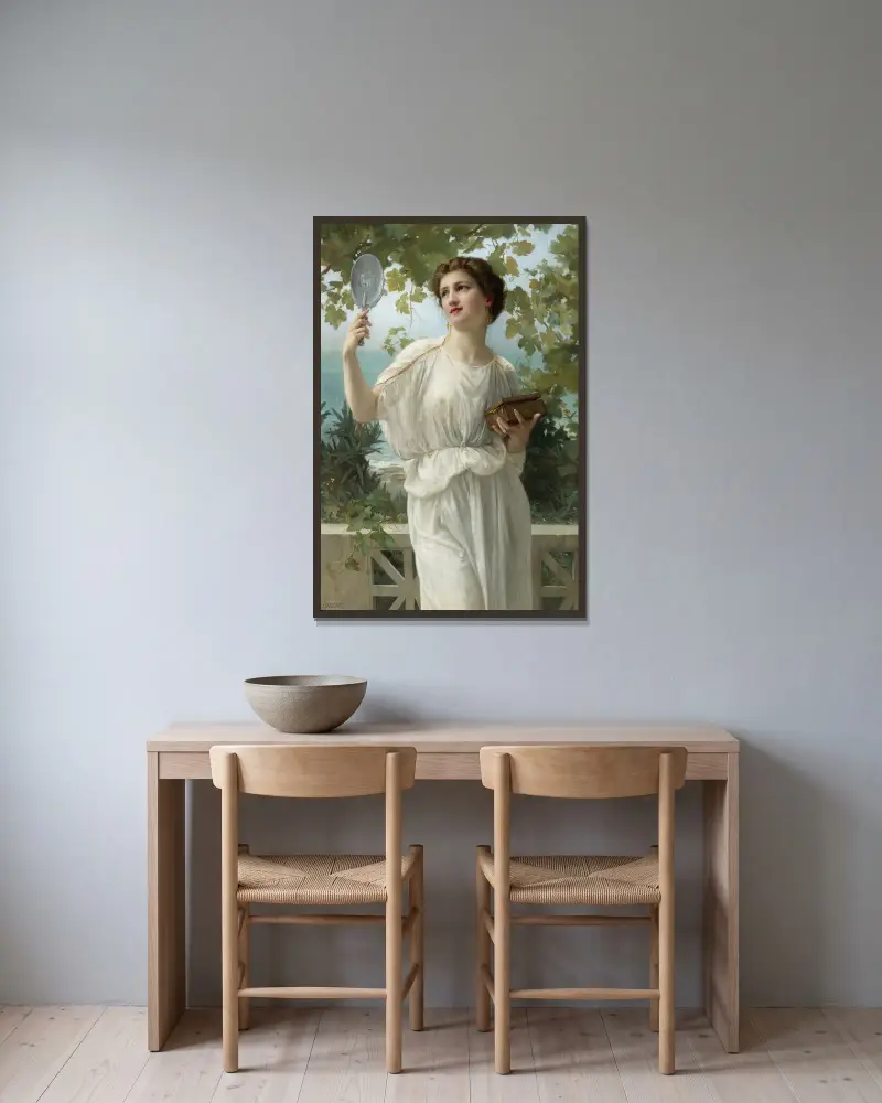 Bewunderung der Schönheit von Guillaume Seignac gerahmt an einer Wand