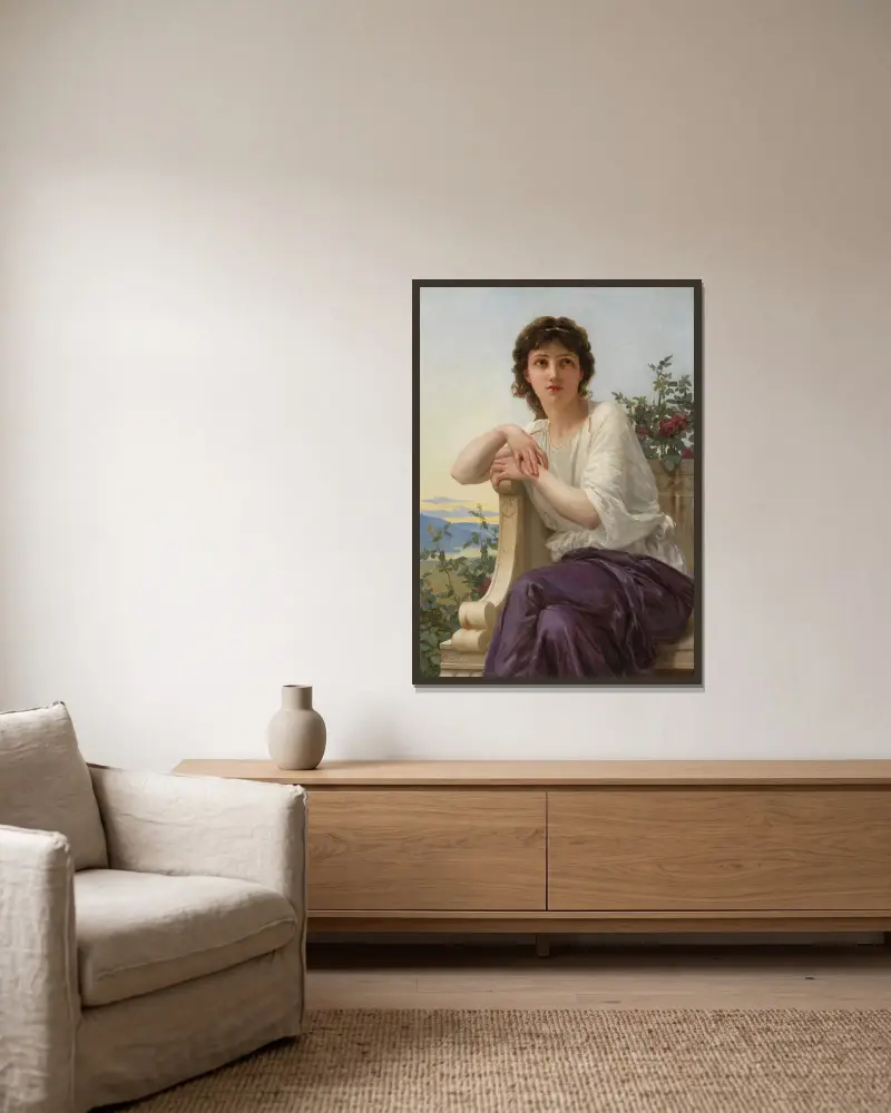 Kontemplace, Guillaume Seignac v rámu na stěně