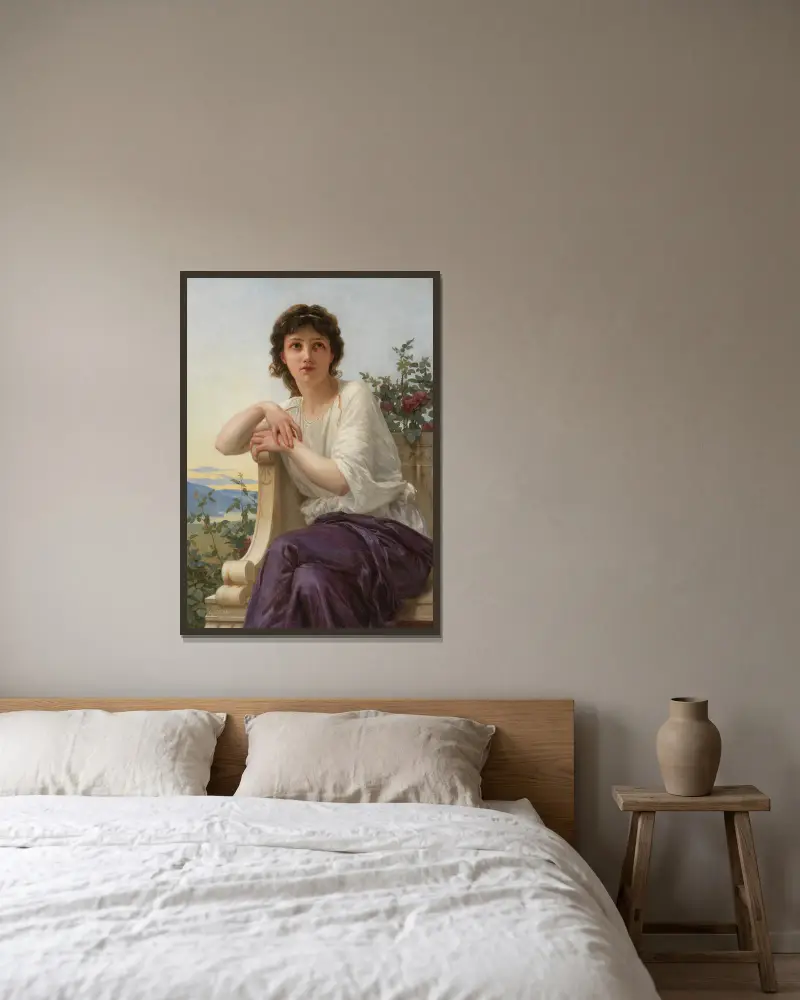 Kontemplace, Guillaume Seignac v rámu na stěně